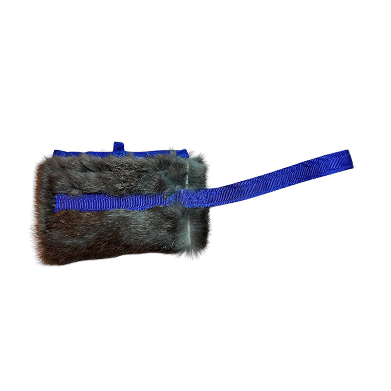 Rabbit Fur Treat Pouch with Handle