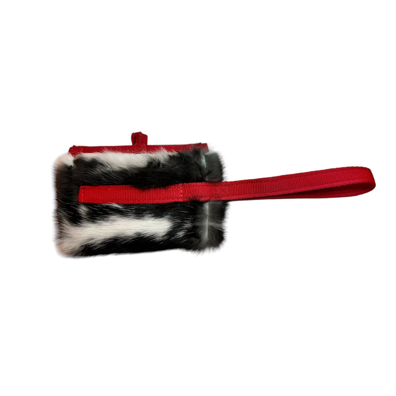 Rabbit Fur Treat Pouch with Handle