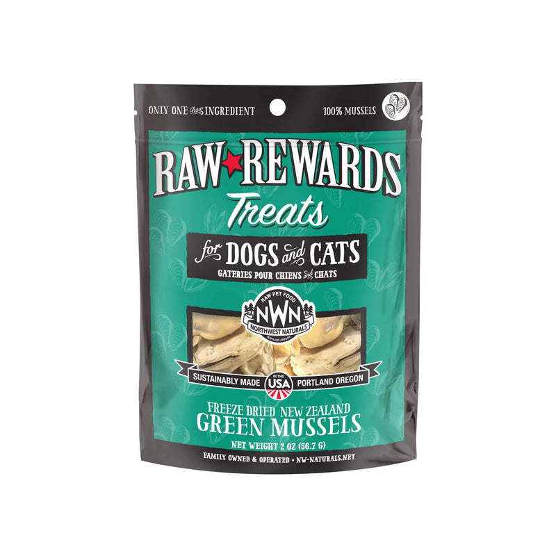 Northwest Naturals Raw Rewards Freeze-Dried New Zealand Green Mussels